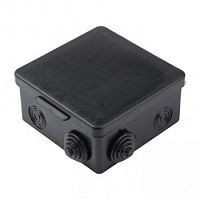 Коробка распределительная EKF PROxima 65x65x50мм (4 ввода) IP54 черный, распаячная картинка 
